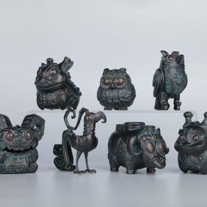 52TOYS x Hyperactivation Owl + Ram Bronze Ware Blind Box Series Figures